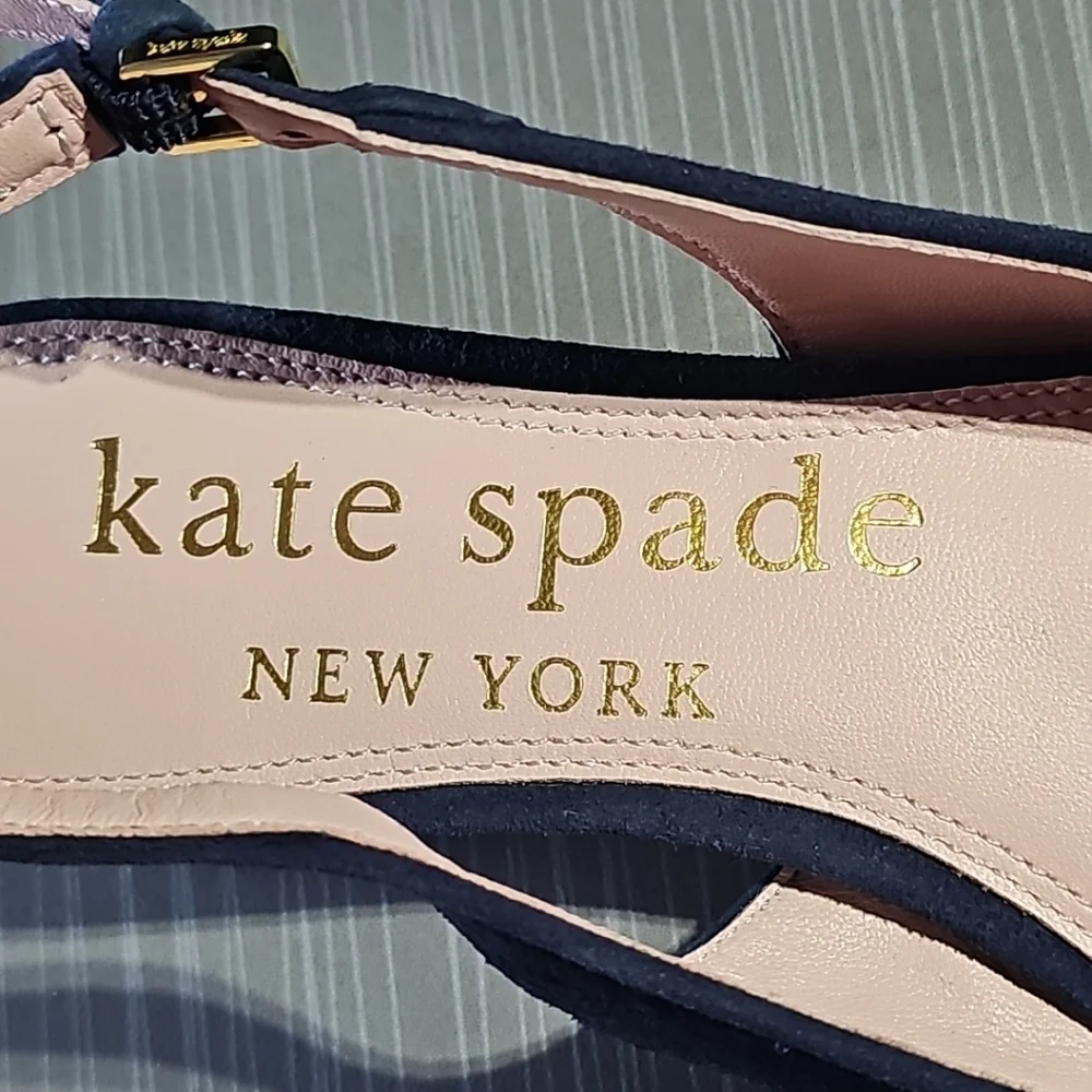 Kate Spade Veronica Suede Navy Flats In Size 6B Excellent Pre-Owned Condition‎